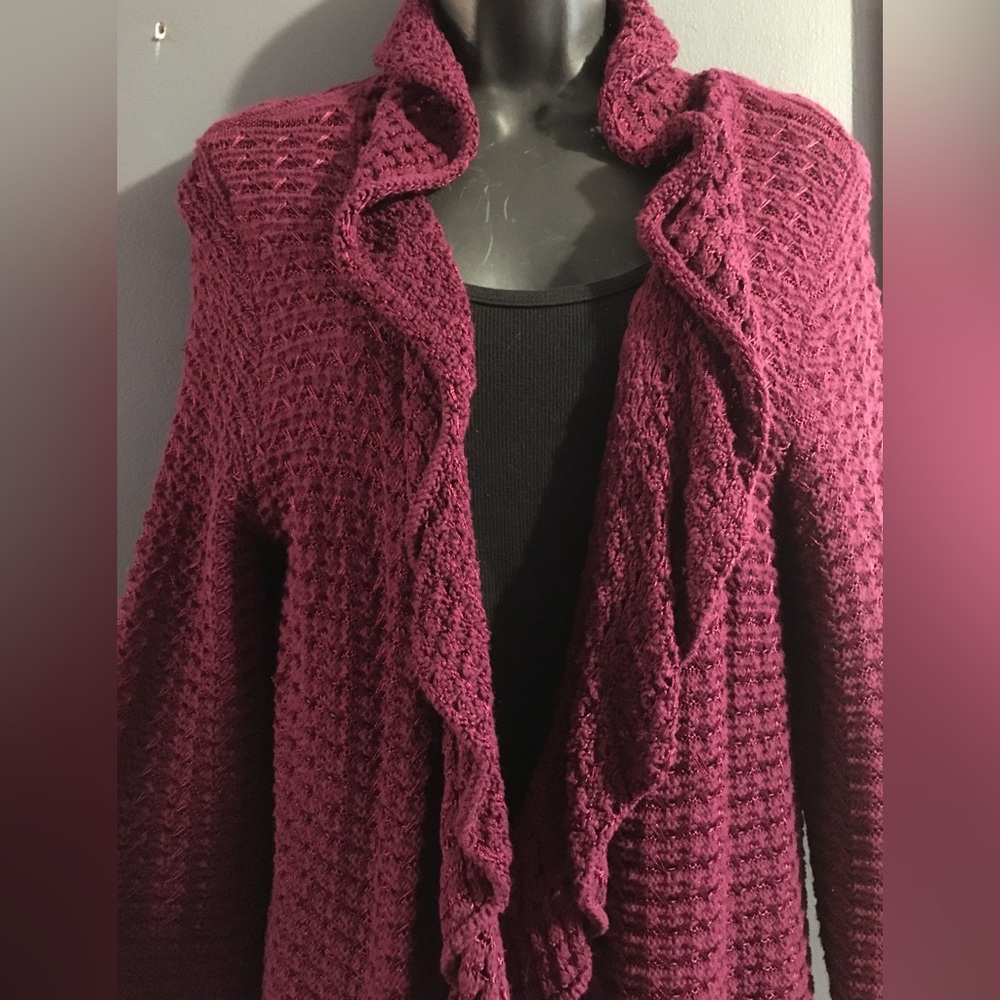 Open knit cardigan